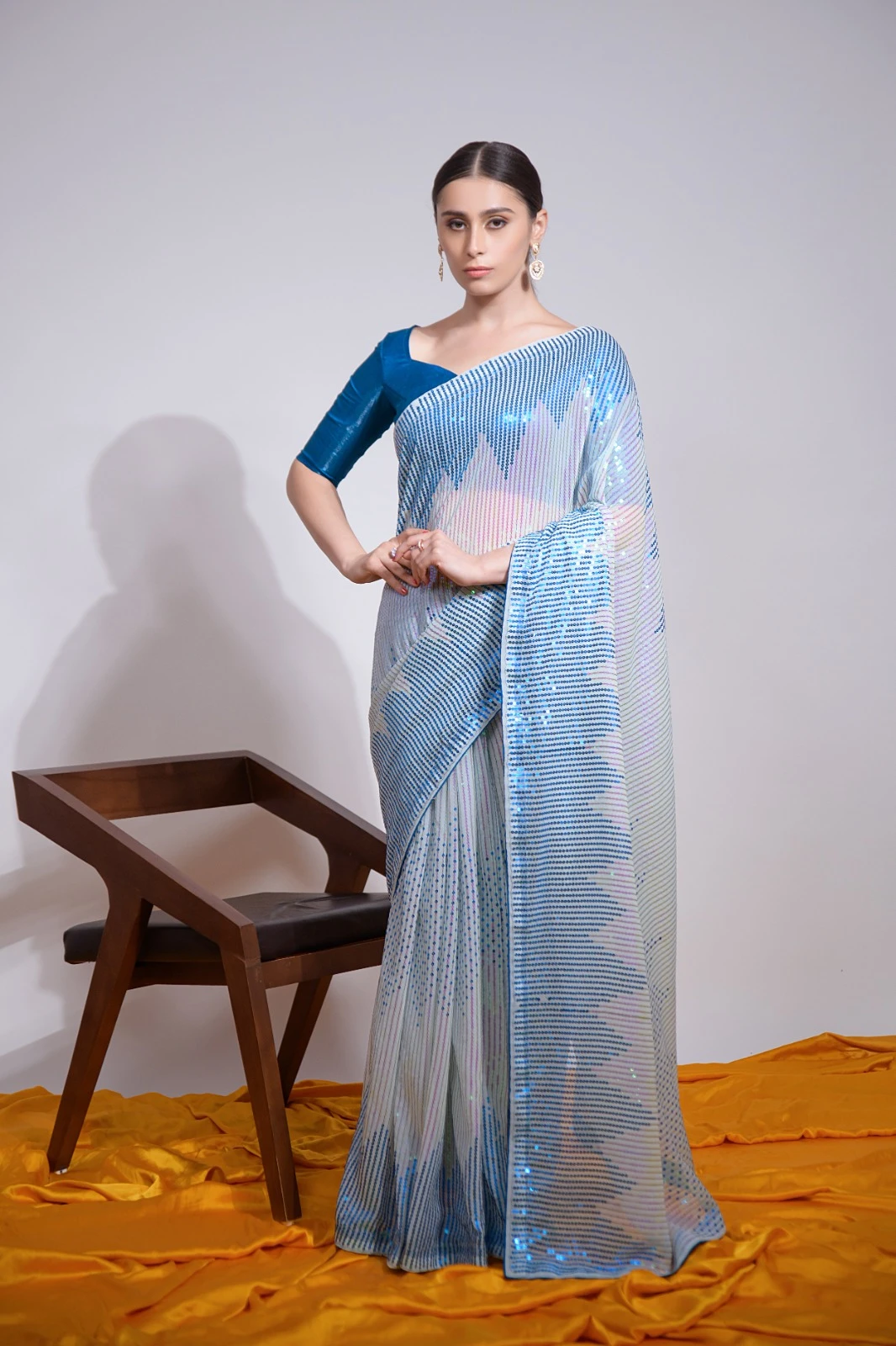 Pc Sequence Vol 19 Heavy Georgette Wholesale Fancy Sarees Catalog — Wholesale Sarees, MPA wholesale from Surat — view 3